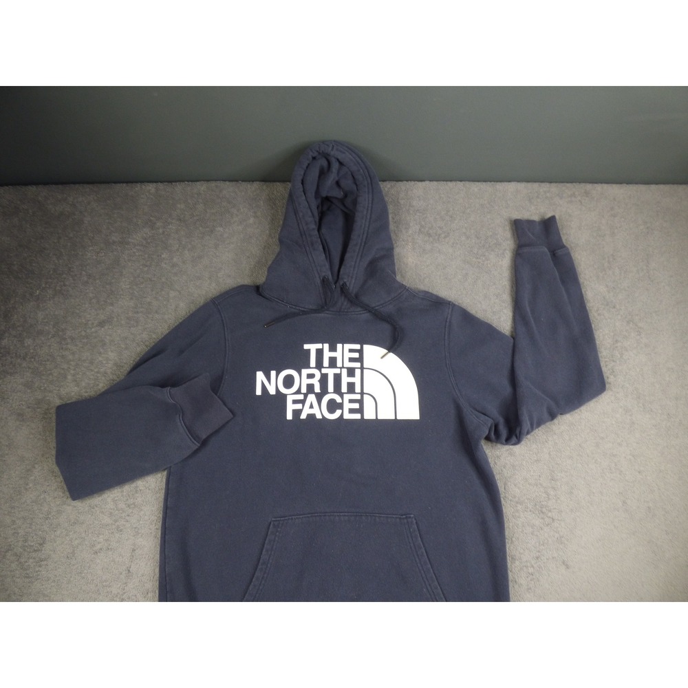 The North Face Mens Navy Blue Half Dome Logo Pullover Hoodie Size M Sweatshirt